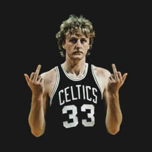 larry bird MIDDLE FINGER Retro