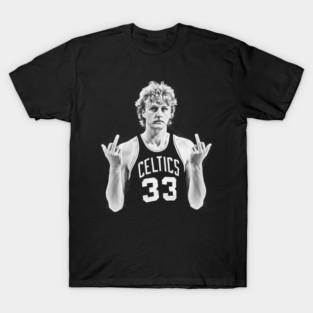 larry bird MIDDLE FINGER Retro 90s T-Shirt