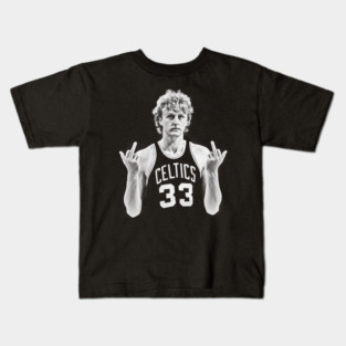 larry bird MIDDLE FINGER Retro 90s Kids T-Shirt