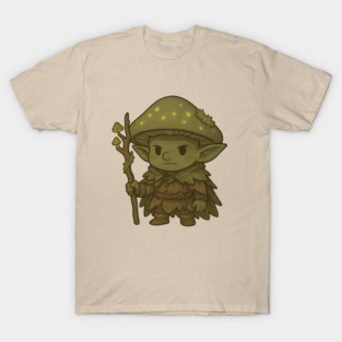 Mosscap the Forest Guardian – Chibi Mushroom Protector T-Shirt