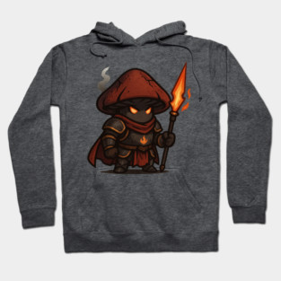 Embercap the Flamebound Guardian – Fiery Mushroom Spirit Hoodie