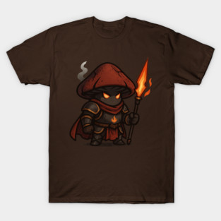 Embercap the Flamebound Guardian – Fiery Mushroom Spirit T-Shirt