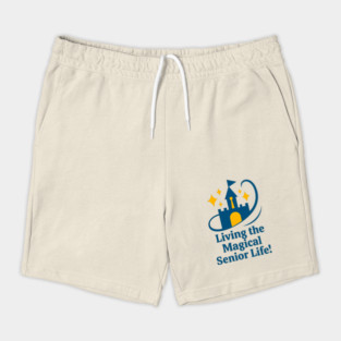 Living The Magical Senior Life - T-Shirt Front Design Shorts