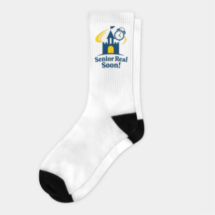 Senior Real Soon! - Front T-Shirt Design Socks