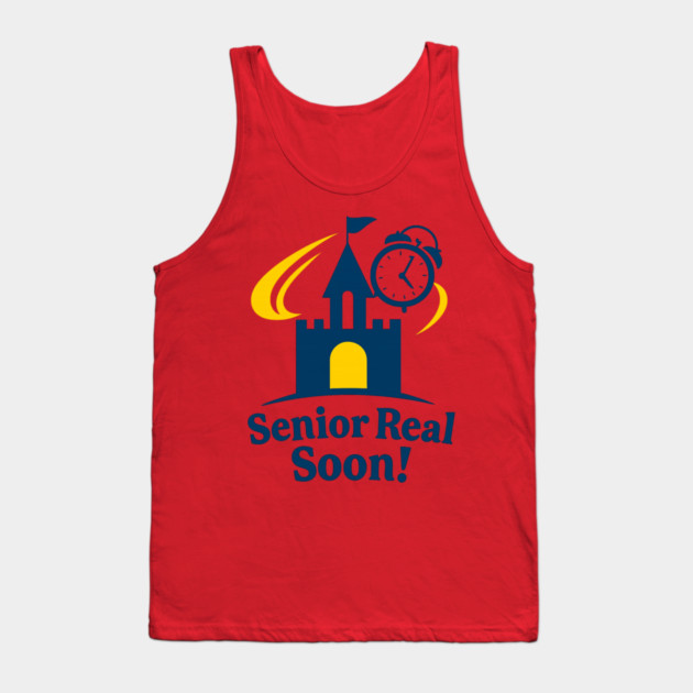 Senior Real Soon! - Front T-Shirt Design Tank Top by Disney For Seniors
