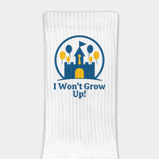I Won't Grow Up - Front T-Shirt Design by Disney For Seniors