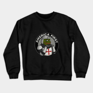 America First Christian Crusader Groyper Nick Fuentes Crewneck Sweatshirt
