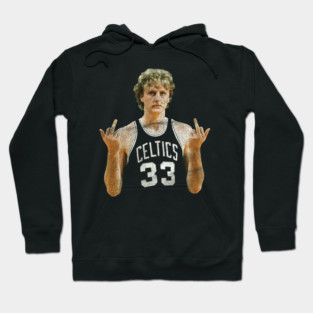 larry bird MIDDLE FINGER Retro 80s Hoodie