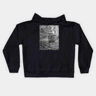 Abandoned Doll in Lantern Black and White Photography Kids Hoodie