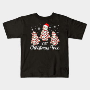 Oh Christmas Tree Cakes Debbie Funny Christmas Snack Cake Kids T-Shirt