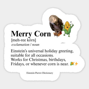 Merry Corn Definition Sticker