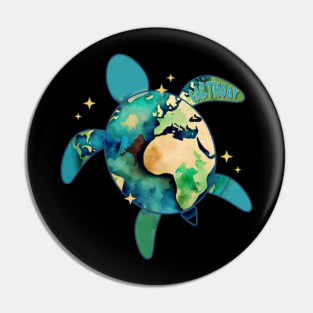 Turtle Pet Earth Day Sea Turtle Save The Earth Promote Sustainability Pin