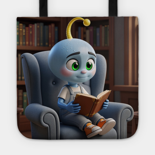 Tiko Blue - Library Guide Tote by Marco Pinhal