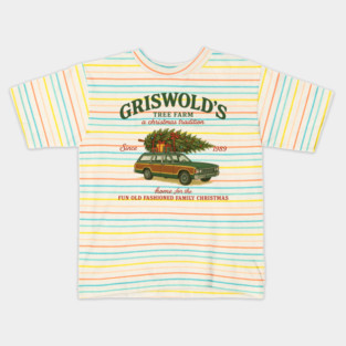 Griswold Christmas Tree Farm Since 1989 Retro Christmas Movie Kids T-Shirt