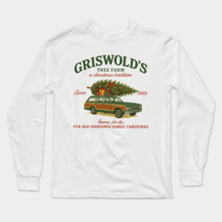 Griswold Christmas Tree Farm Since 1989 Retro Christmas Movie Long Sleeve T-Shirt
