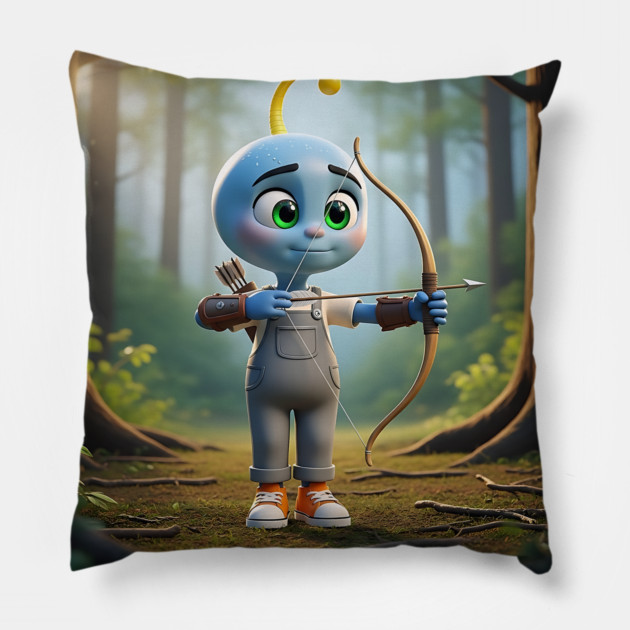 Tiko Blue - Precision Guide Pillow by Marco Pinhal