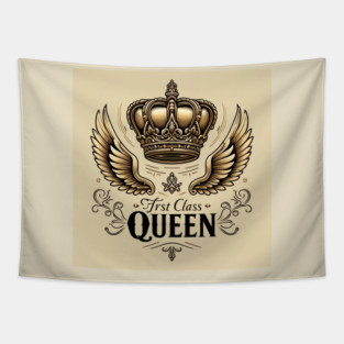First Class Queen Crown Tapestry