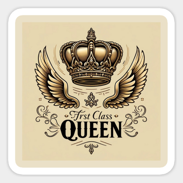 First Class Queen Crown Sticker by FirstClassQueen