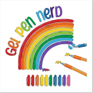 Gel Pen Nerd, for all lovers of gel ink pens Posters and Art