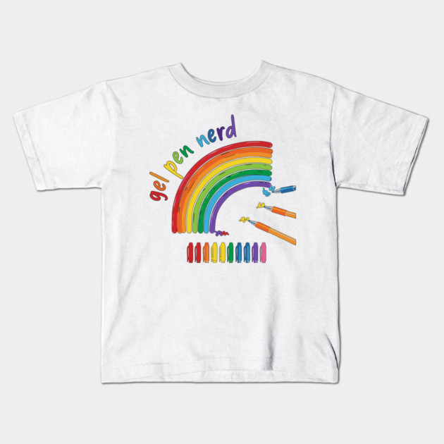 Gel Pen Nerd, for all lovers of gel ink pens Kids T-Shirt by Luxinda