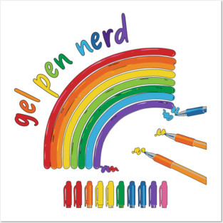 Gel Pen Nerd, for all lovers of gel ink pens Posters and Art