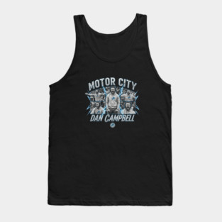 Vintage Dan Campbell - Motor City Detroit Lions Tank Top