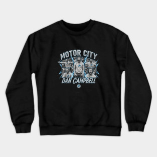 Vintage Dan Campbell - Motor City Detroit Lions Crewneck Sweatshirt