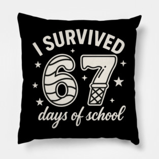 I Survived 67 Days of School Teachers Students - 67 Candy Ice Cream Design Pillow