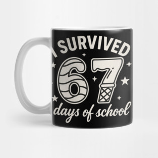 I Survived 67 Days of School Teachers Students - 67 Candy Ice Cream Design Mug