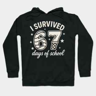 I Survived 67 Days of School Teachers Students - 67 Candy Ice Cream Design Hoodie