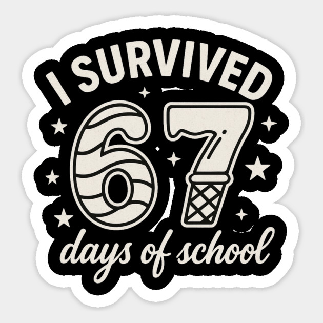 I Survived 67 Days of School Teachers Students - 67 Candy Ice Cream Design Magnet by ArtistTee ⭐⭐⭐⭐⭐