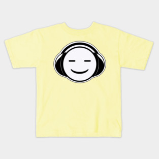 ᴅᴊ ᴛᴇᴄʜɴᴏ ᴍᴜꜱɪᴄ, ʜᴀᴘᴘʏ ʜᴇᴀᴅᴘʜᴏɴᴇ ꜰᴀᴄᴇ Kids T-Shirt