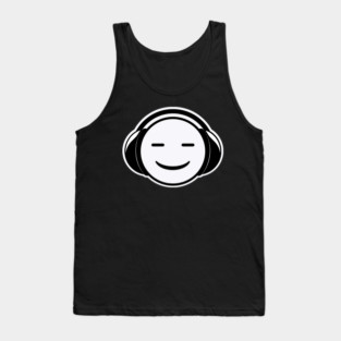 ᴅᴊ ᴛᴇᴄʜɴᴏ ᴍᴜꜱɪᴄ, ʜᴀᴘᴘʏ ʜᴇᴀᴅᴘʜᴏɴᴇ ꜰᴀᴄᴇ Tank Top