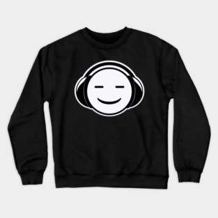 ᴅᴊ ᴛᴇᴄʜɴᴏ ᴍᴜꜱɪᴄ, ʜᴀᴘᴘʏ ʜᴇᴀᴅᴘʜᴏɴᴇ ꜰᴀᴄᴇ Crewneck Sweatshirt