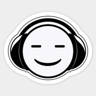 ᴅᴊ ᴛᴇᴄʜɴᴏ ᴍᴜꜱɪᴄ, ʜᴀᴘᴘʏ ʜᴇᴀᴅᴘʜᴏɴᴇ ꜰᴀᴄᴇ Sticker