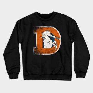 Denver Broncos – Vintage Throwback "D" Logo Crewneck Sweatshirt
