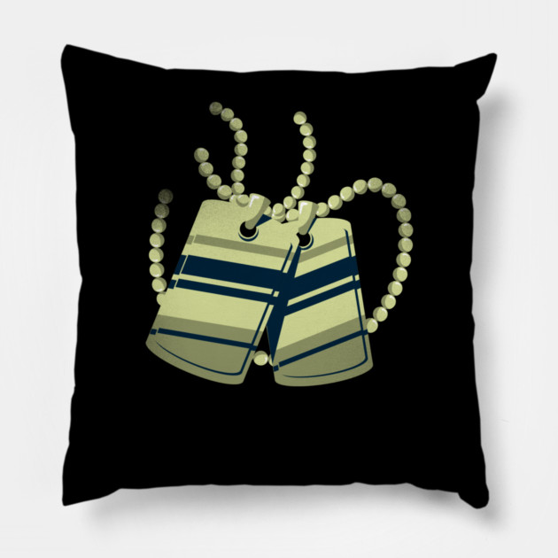 Veteran Dog Tags Pillow by FirstClassQueen