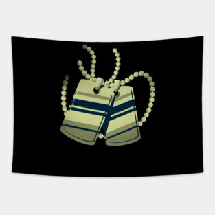 Veteran Dog Tags Tapestry