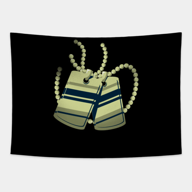 Veteran Dog Tags Tapestry by FirstClassQueen