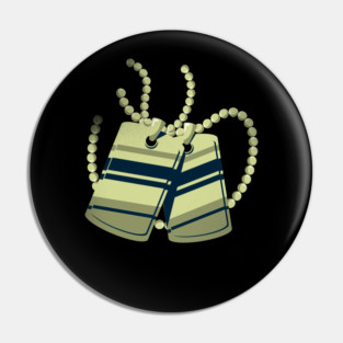 Veteran Dog Tags Pin