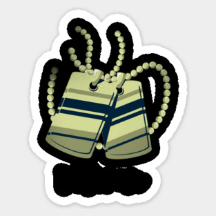 Veteran Dog Tags Sticker