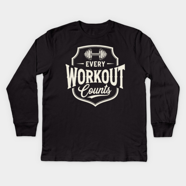 Every Workout Counts Kids Long Sleeve T-Shirt by enrynz