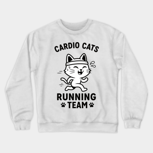 cardio Cats Crewneck Sweatshirt by enrynz
