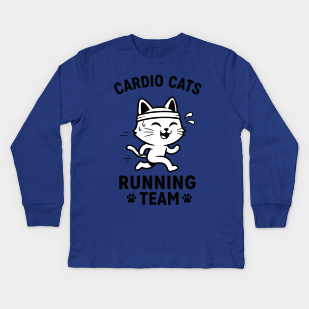 cardio Cats Kids Long Sleeve T-Shirt by enrynz