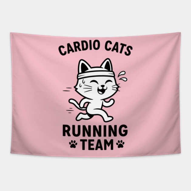 cardio Cats Tapestry by enrynz