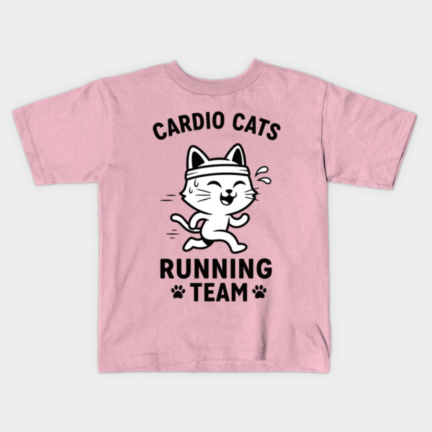cardio Cats Kids T-Shirt by enrynz