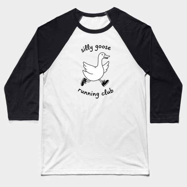 Silly Goose Running Club Baseball T-Shirt by enrynz