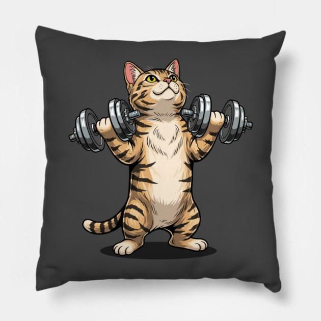 Purrfectly Fit Cat Gym Pillow by enrynz