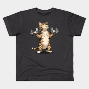 Purrfectly Fit Cat Gym Kids T-Shirt