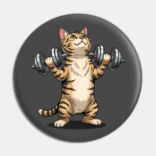 Purrfectly Fit Cat Gym Pin